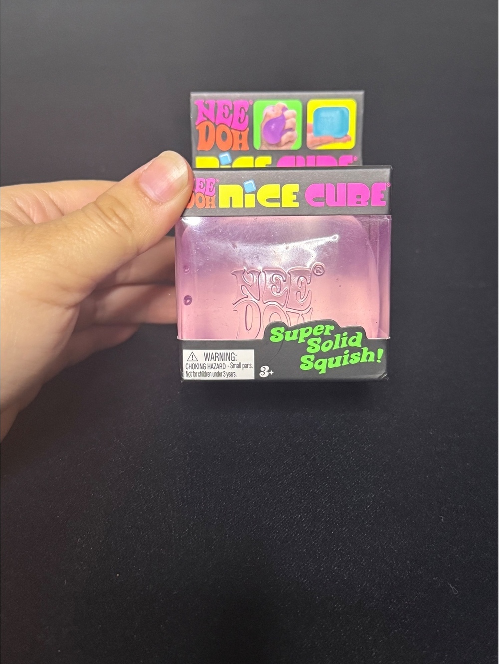 Nee Doh Nice Cube Super Solid Squish Toy - Pink
